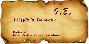 Illyés Benedek névjegykártya
