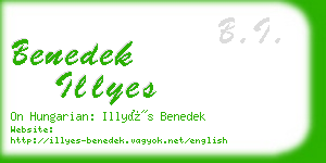 benedek illyes business card